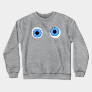 My eyes are up here - Blue Crewneck Sweatshirt